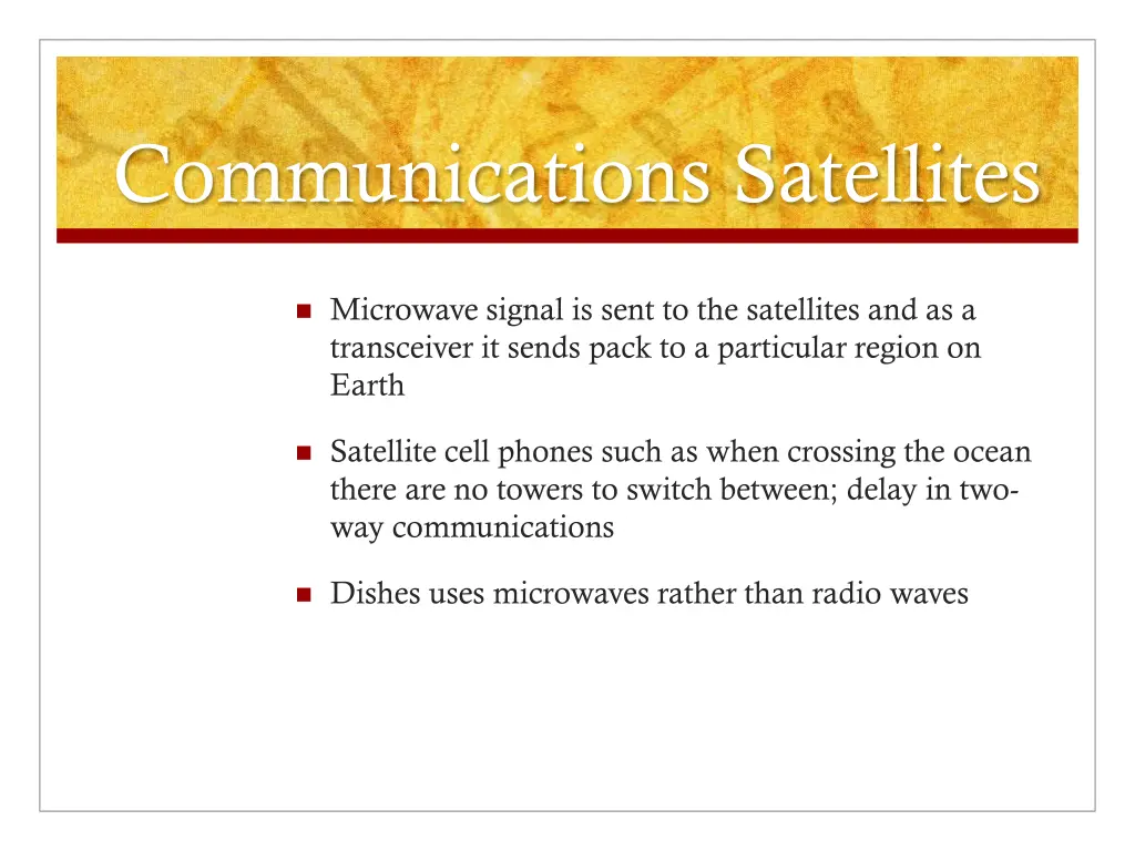 communications satellites