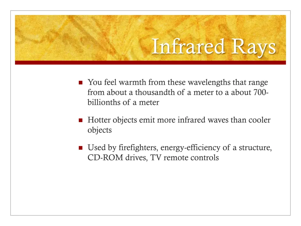 infrared rays