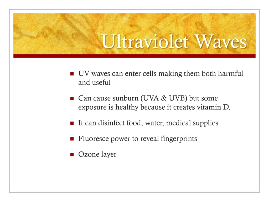 ultraviolet waves