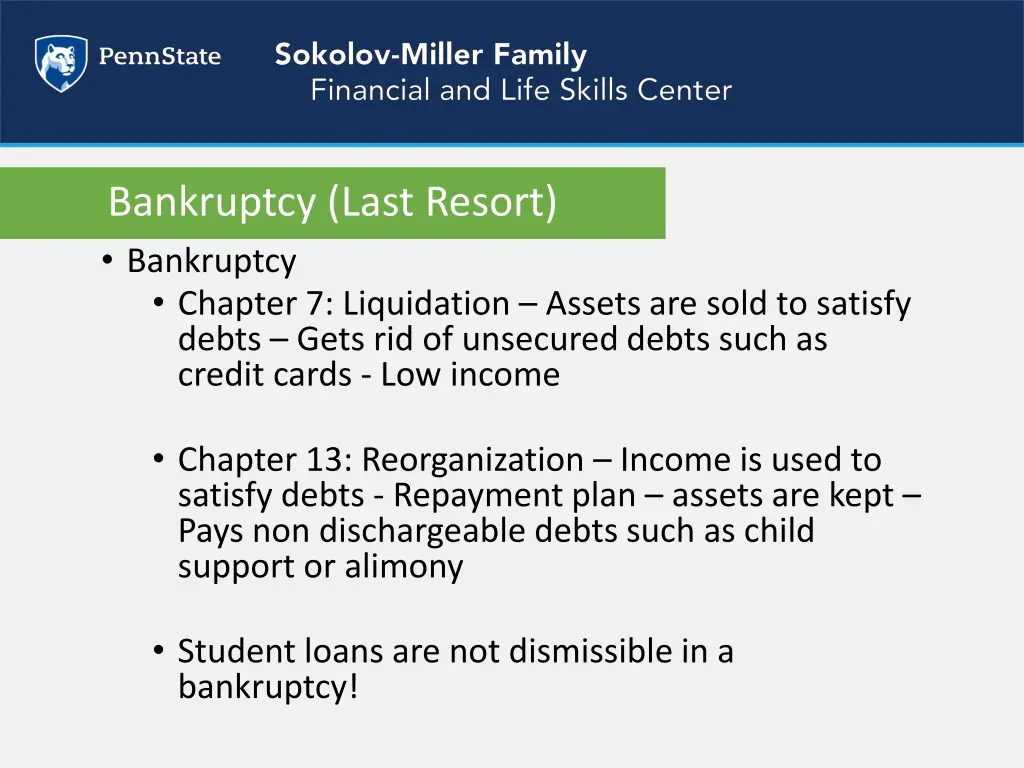 bankruptcy last resort