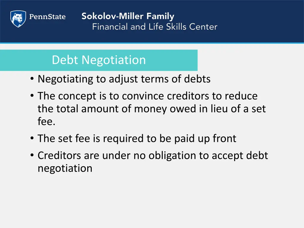 debt negotiation