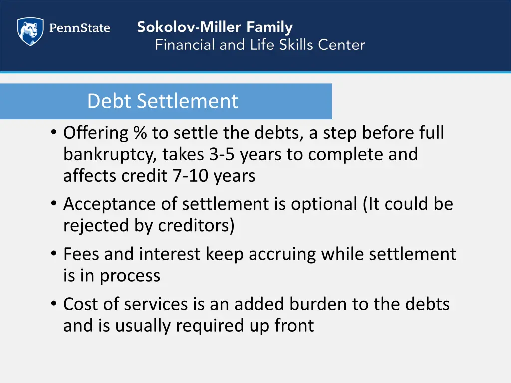 debt settlement