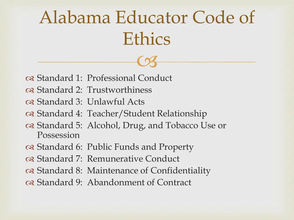 alabama educator code of ethics