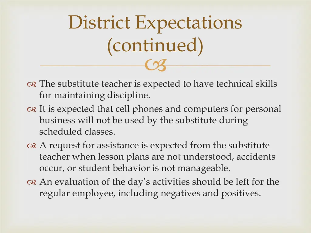 district expectations continued 1