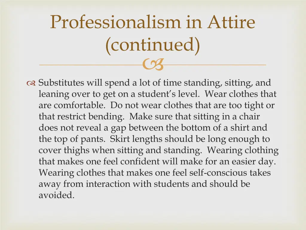 professionalism in attire continued 1