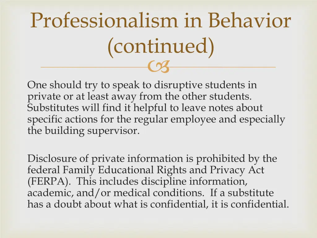 professionalism in behavior continued 1