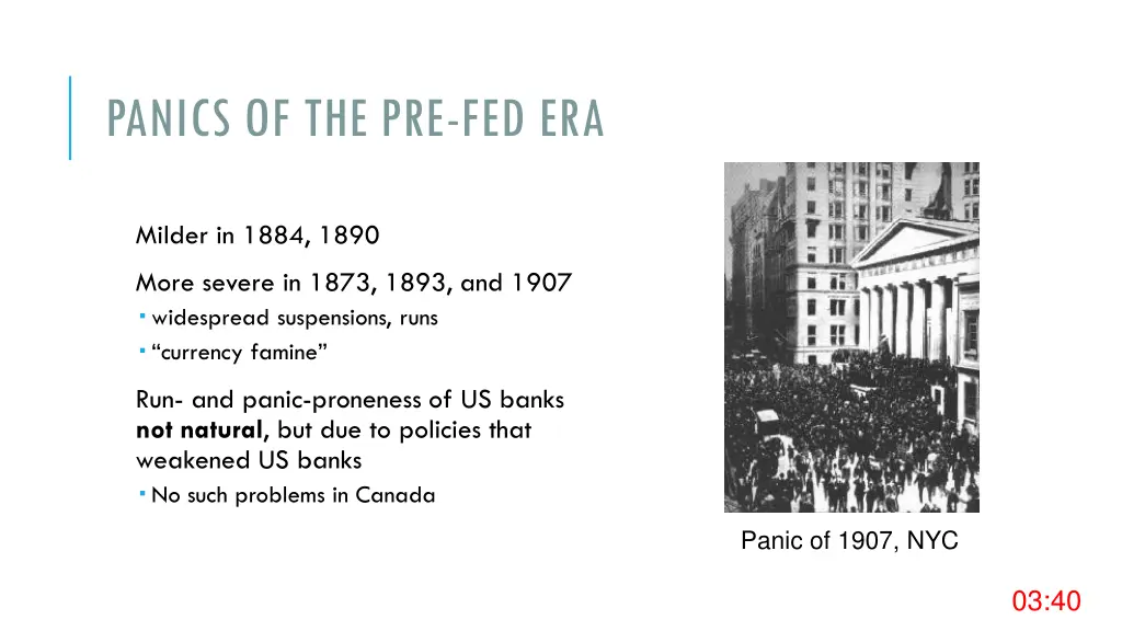 panics of the pre fed era