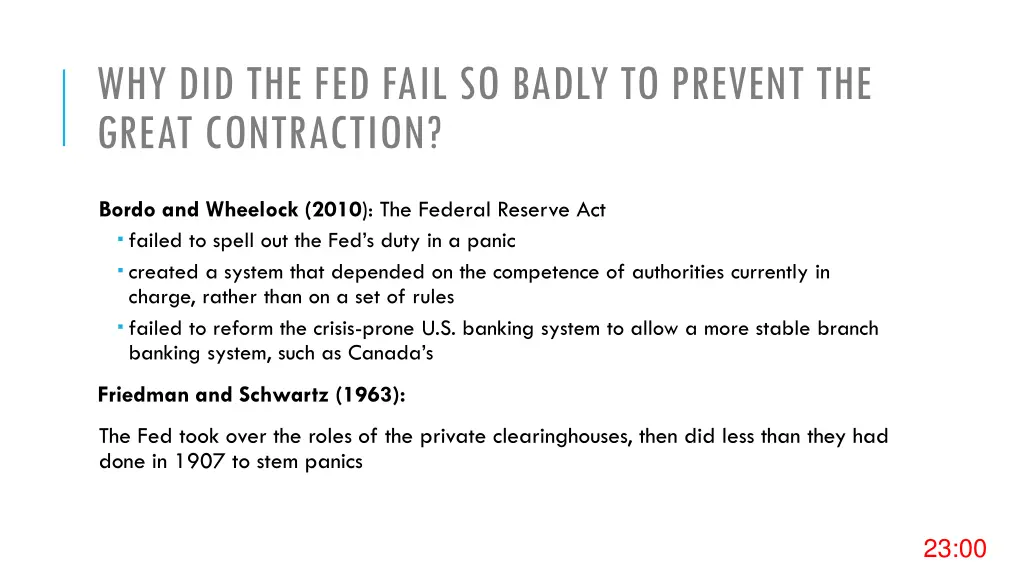 why did the fed fail so badly to prevent