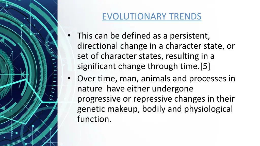 evolutionary trends