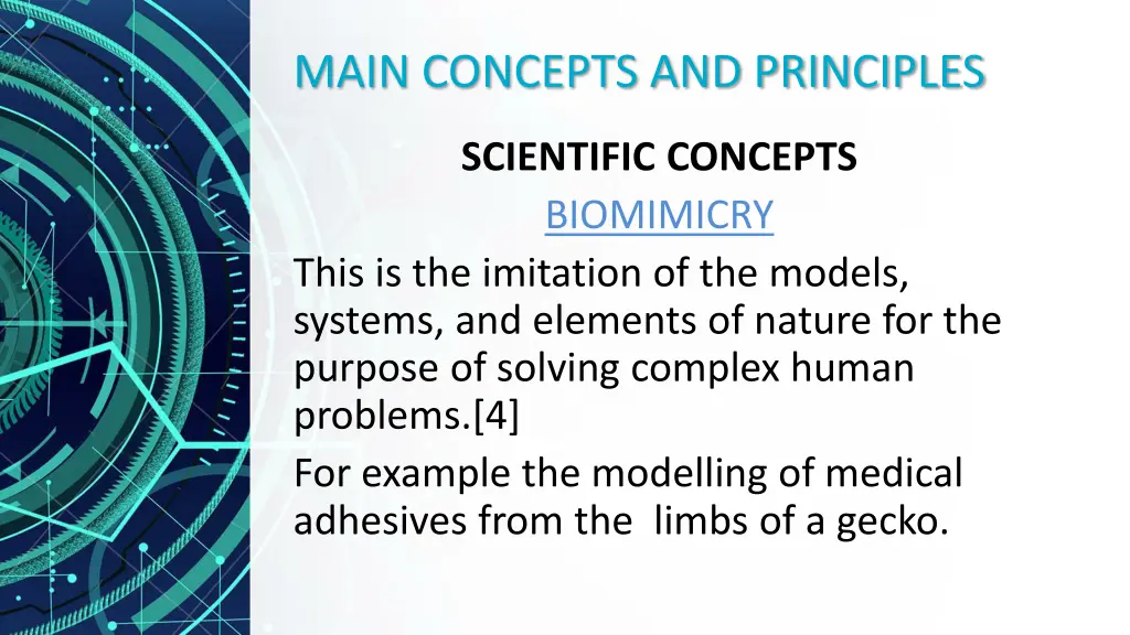 main concepts and principles