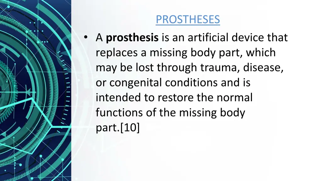 prostheses