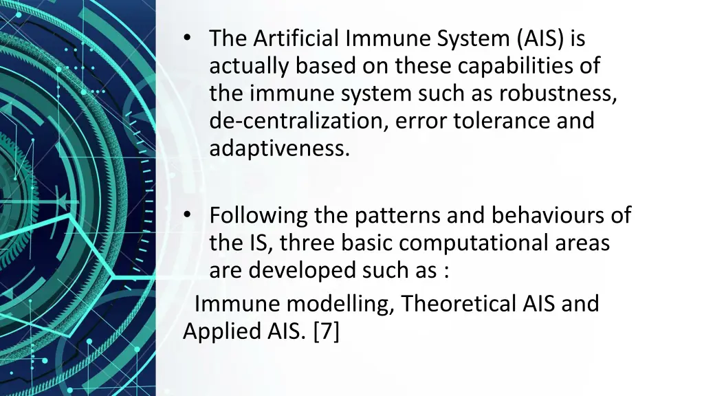 the artificial immune system ais is actually