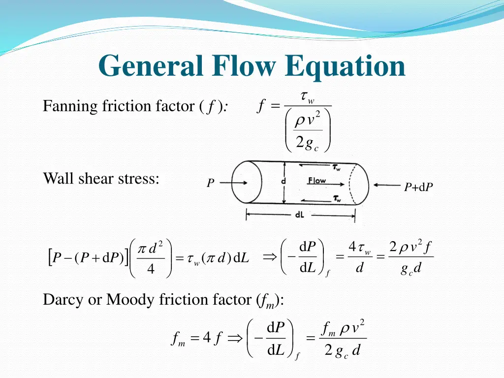 general flow equation 3