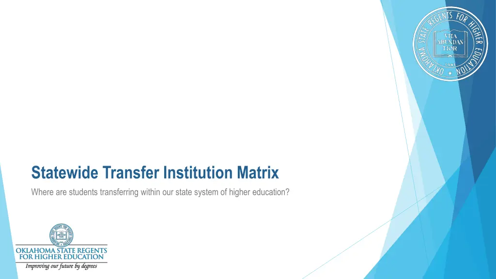 statewide transfer institution matrix where