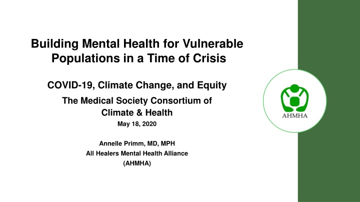 building mental health for vulnerable populations