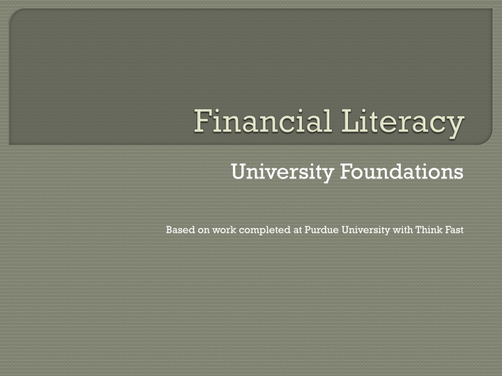 university foundations