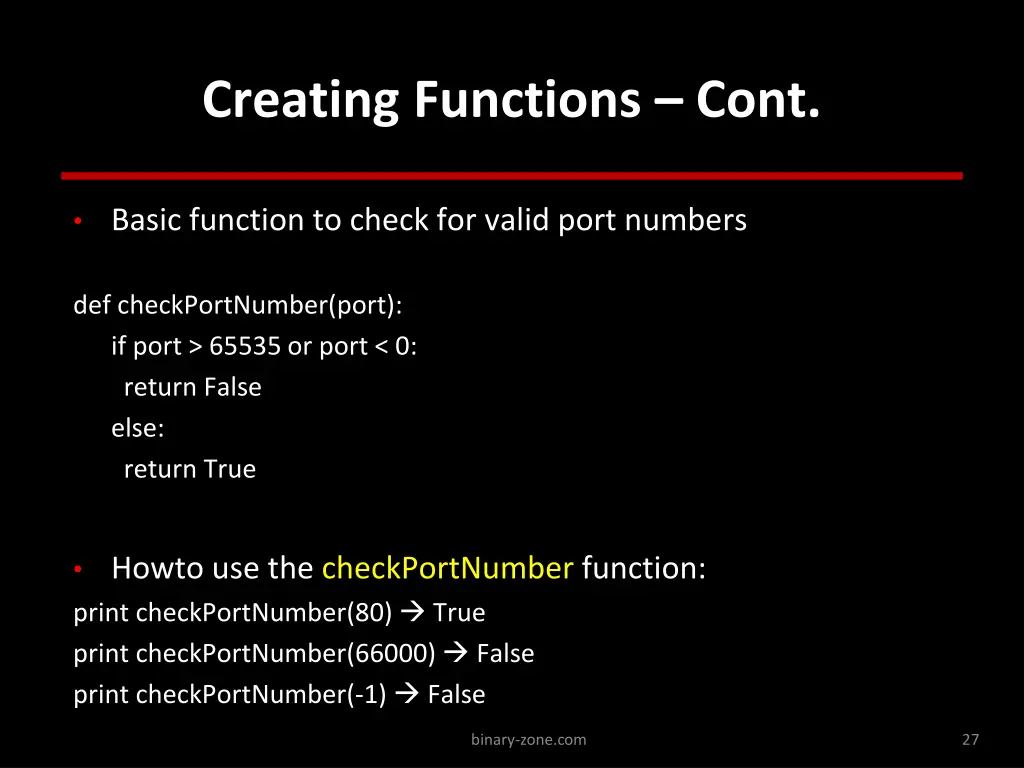 creating functions cont