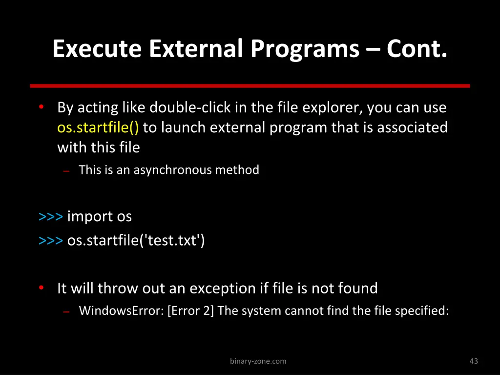 execute external programs cont 2