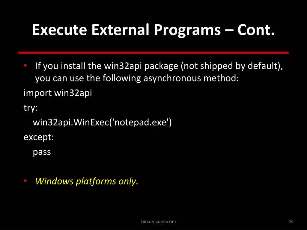 execute external programs cont 3