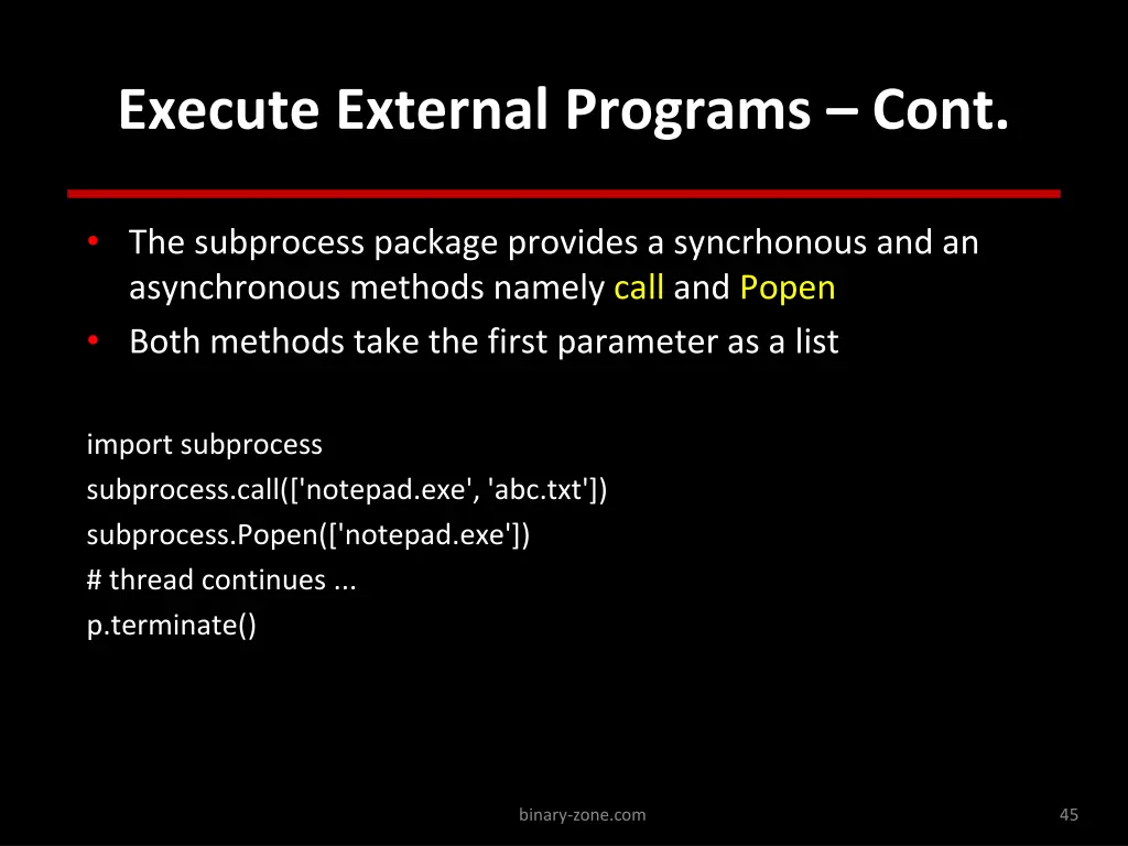 execute external programs cont 4