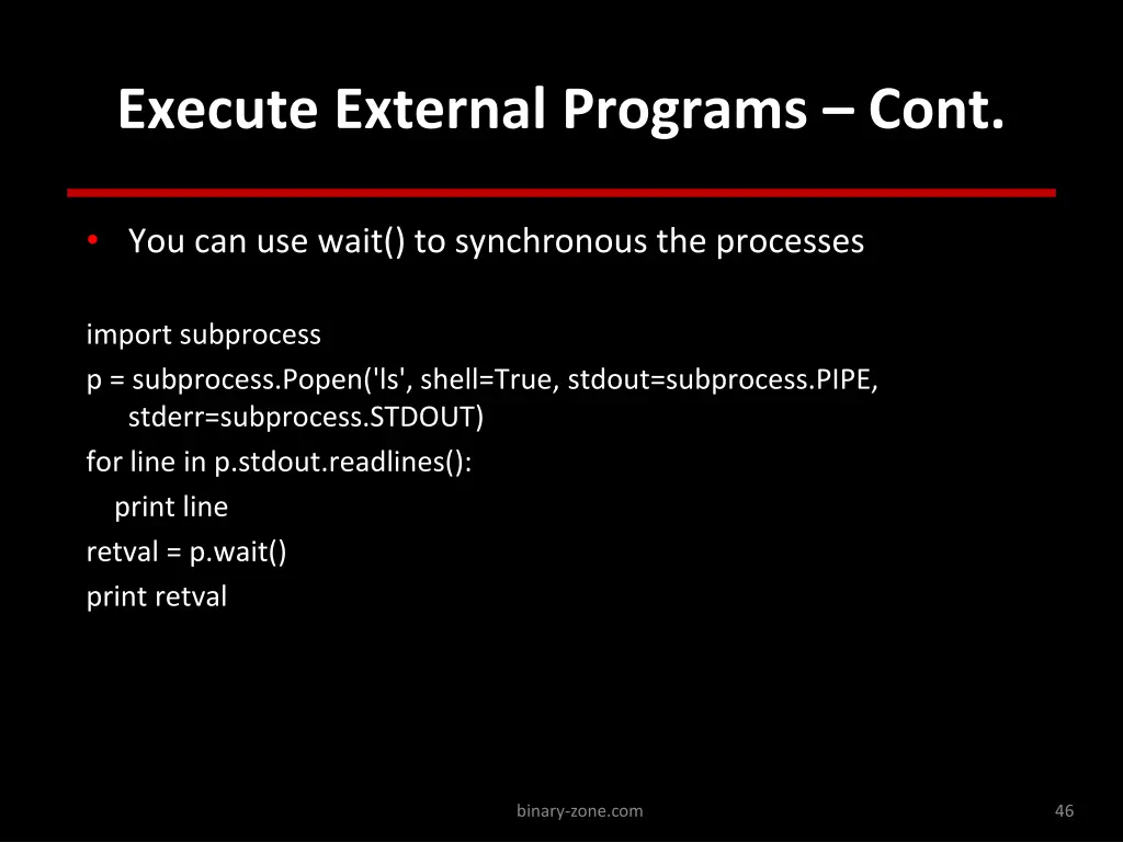 execute external programs cont 5