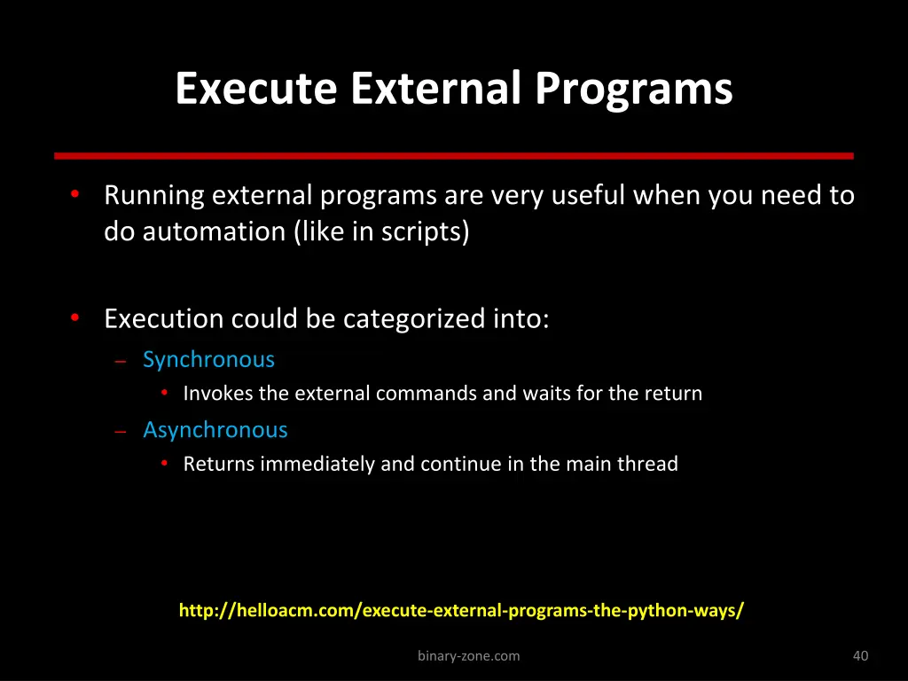 execute external programs