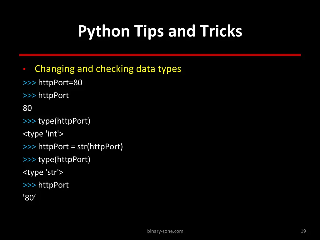 python tips and tricks