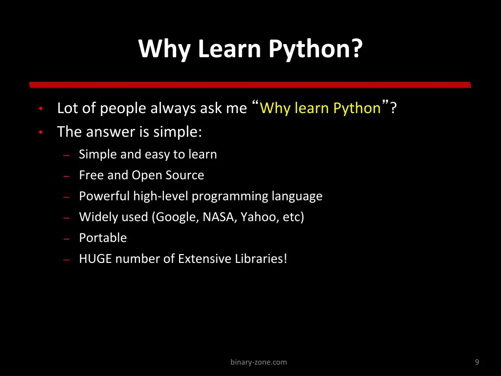 why learn python