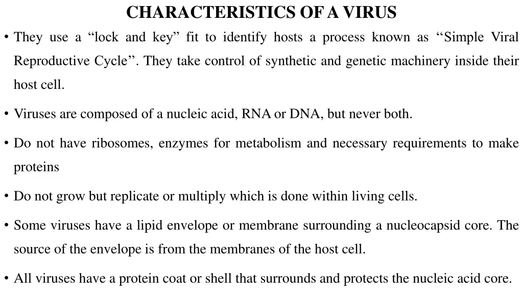 characteristics of a virus they use a lock