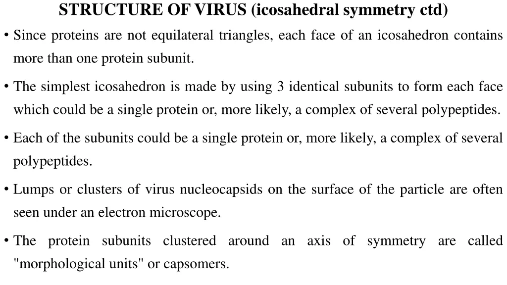 structure of virus icosahedral symmetry ctd