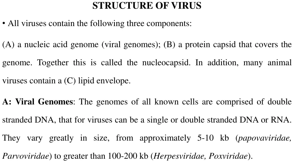 structure of virus