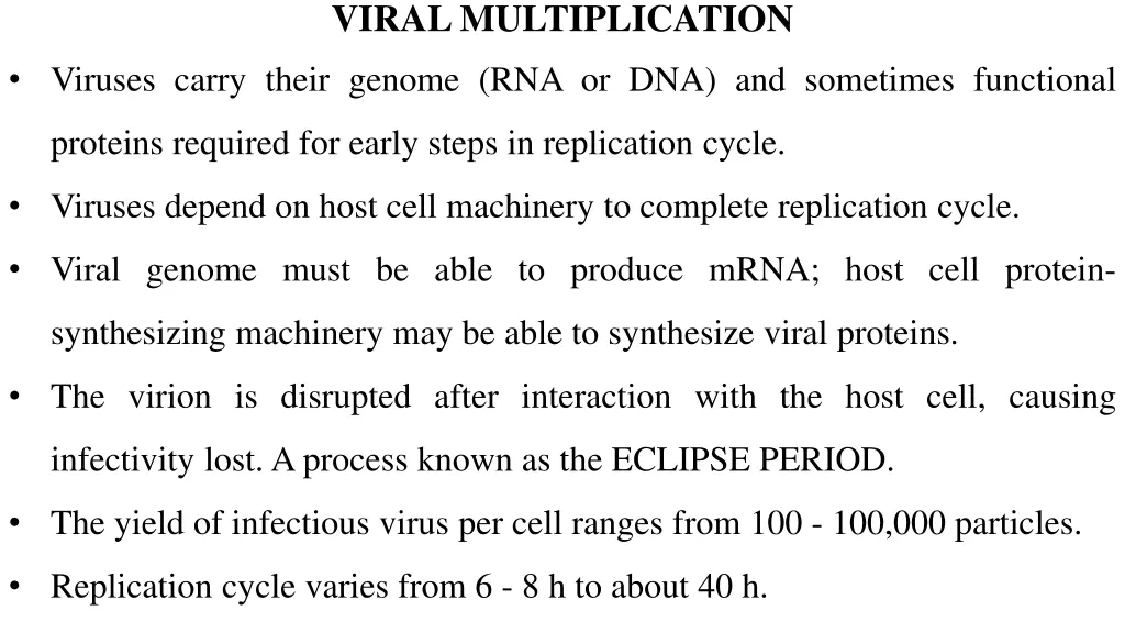 viral multiplication