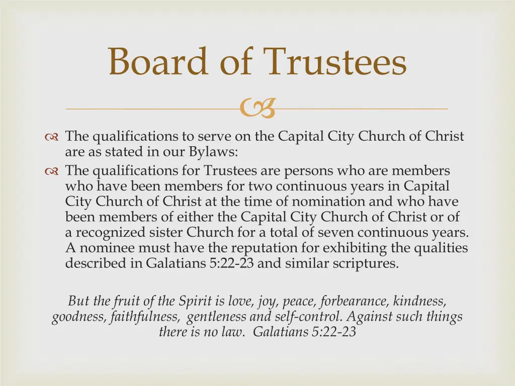 board of trustees