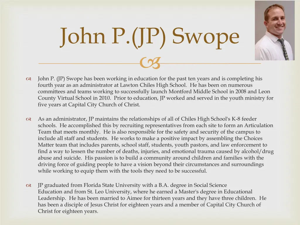 john p jp swope