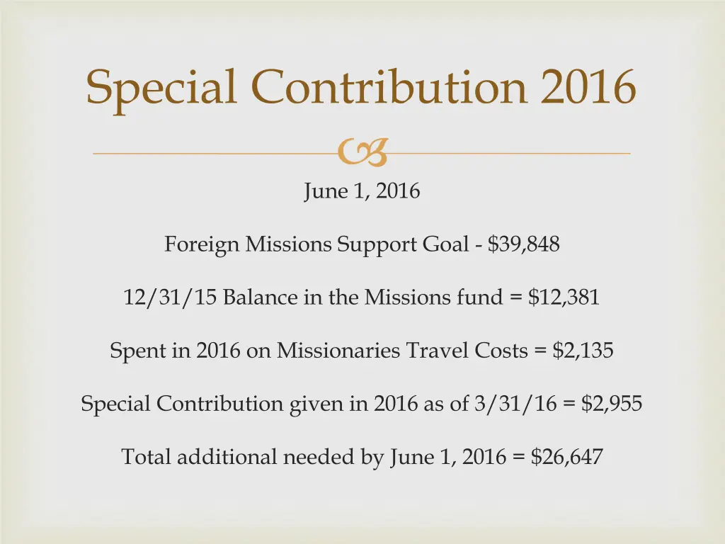 special contribution 2016