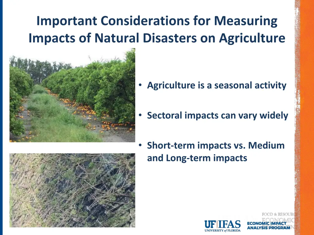 important considerations for measuring impacts