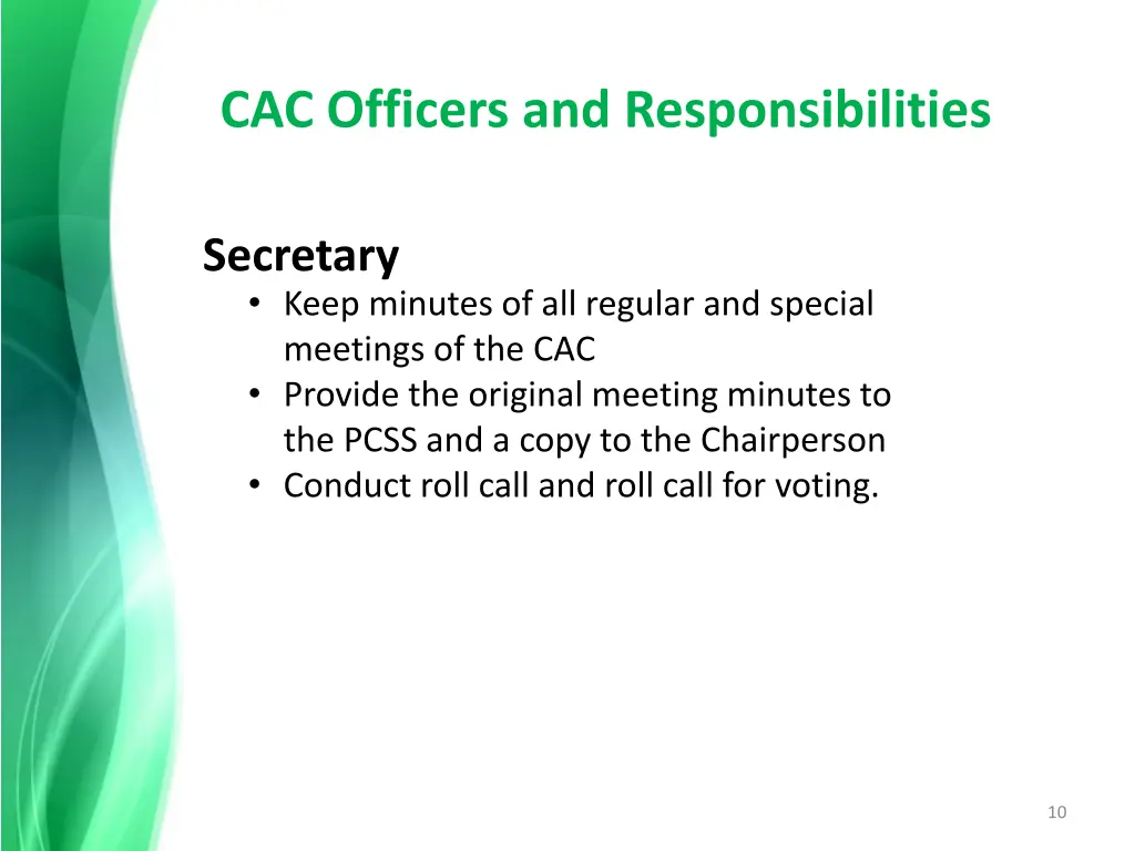 cac officers and responsibilities 1