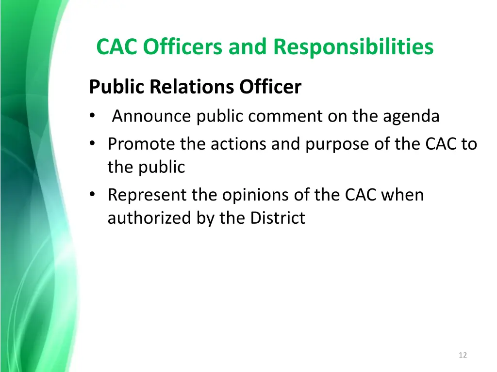 cac officers and responsibilities 3