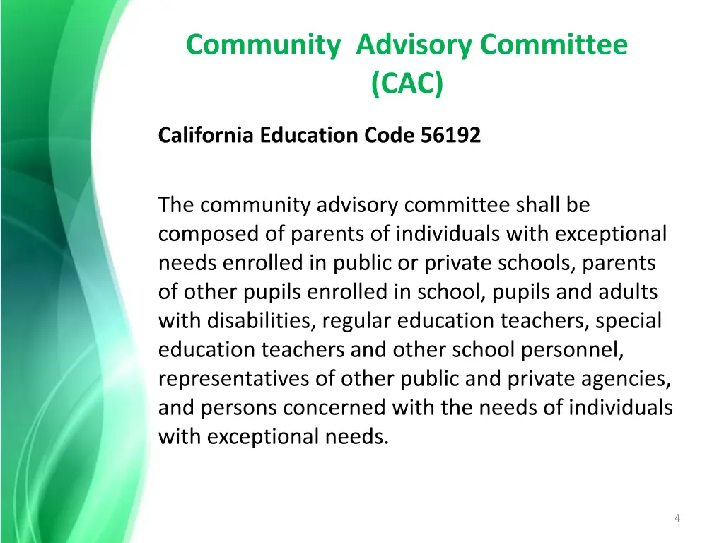 community advisory committee cac