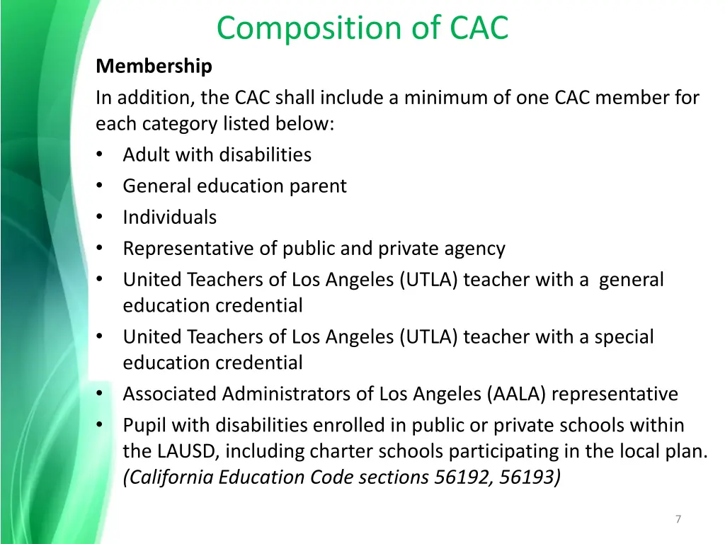 composition of cac 1