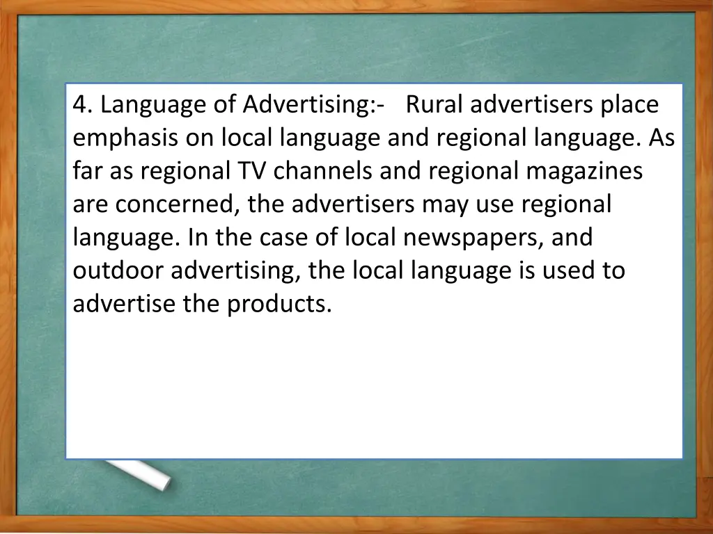 4 language of advertising rural advertisers place