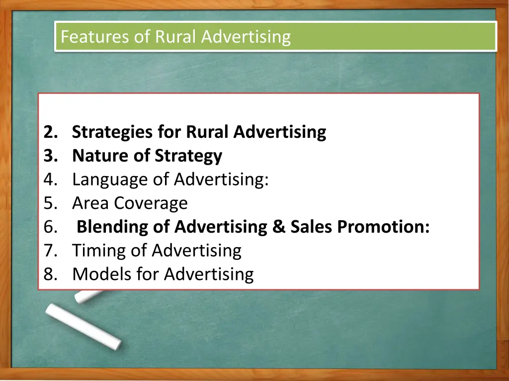 features of rural advertising