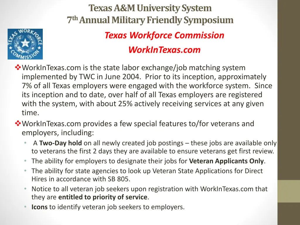 texas a m university system 7 th annual military 1