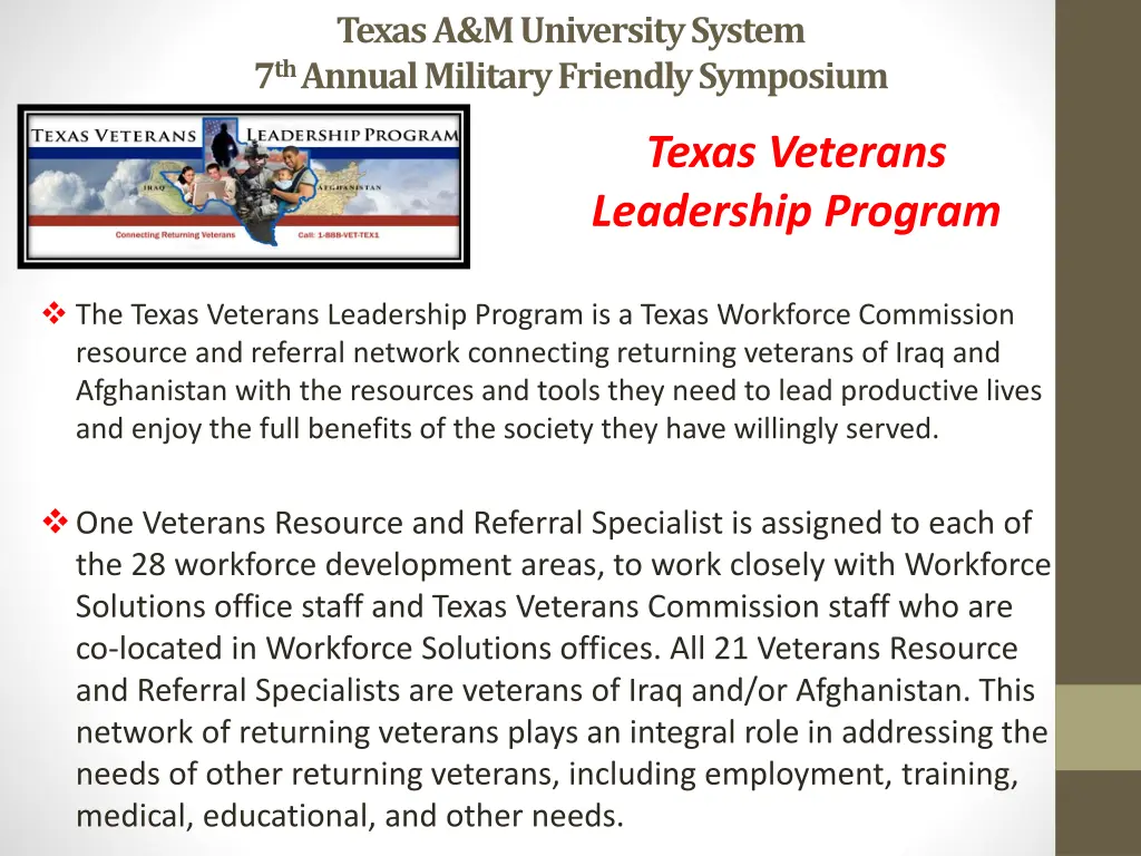 texas a m university system 7 th annual military 2