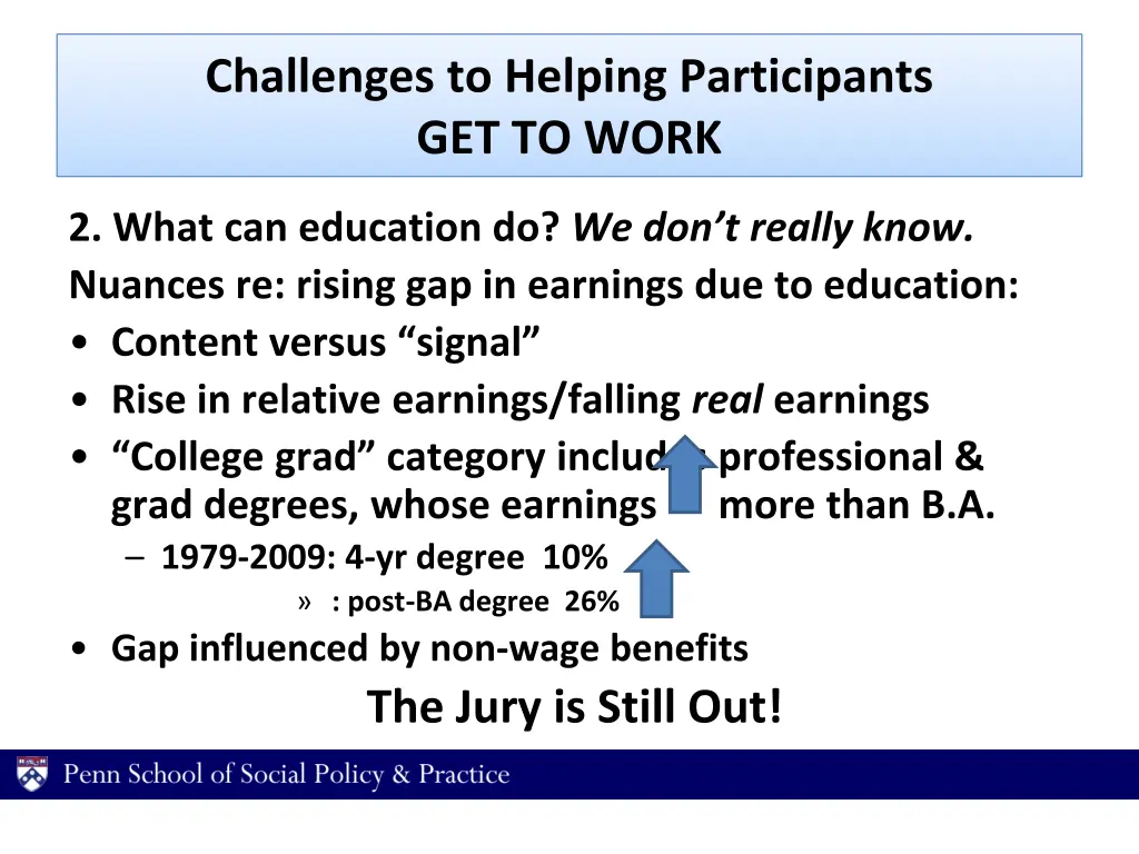 challenges to helping participants get to work 3