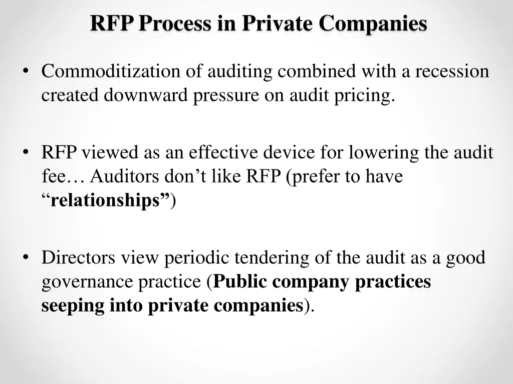 rfp process in private companies