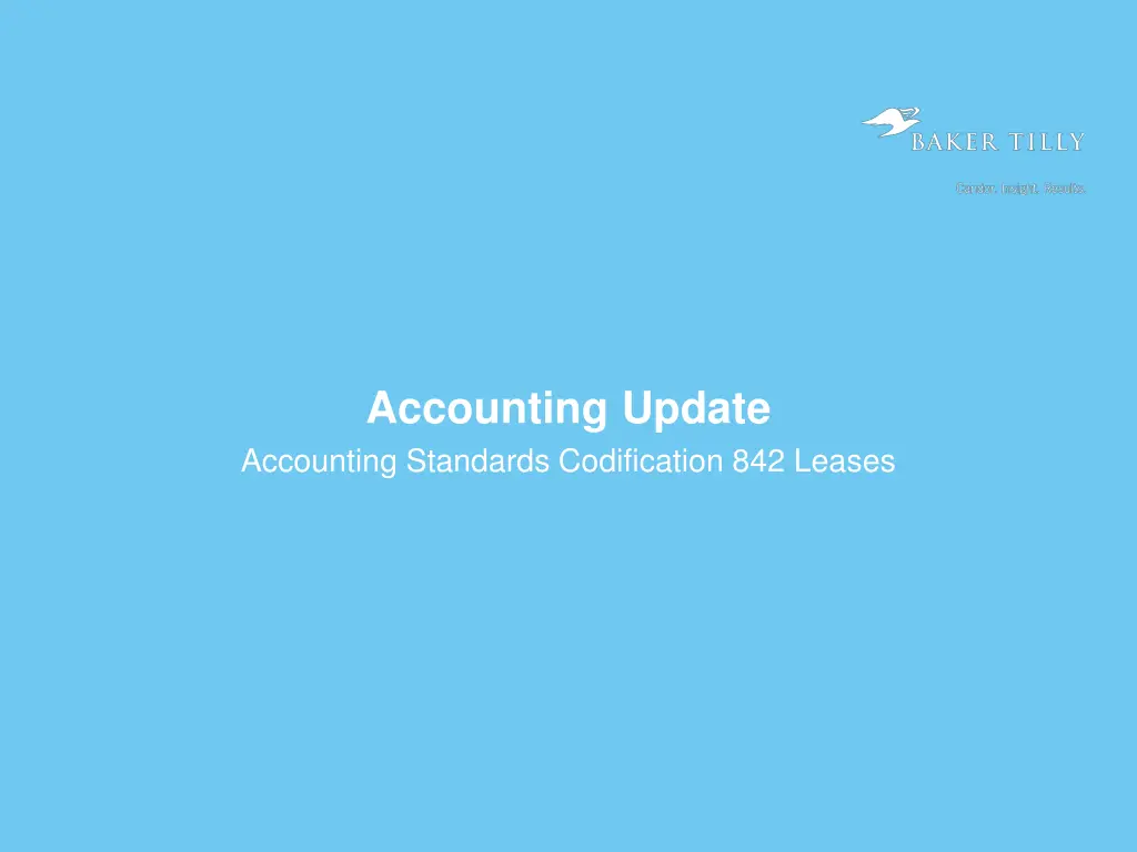 accounting update accounting standards