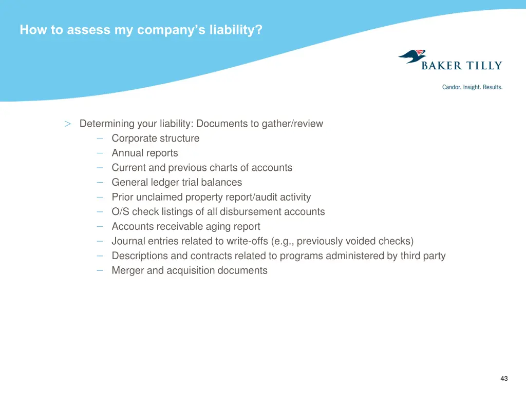 how to assess my company s liability