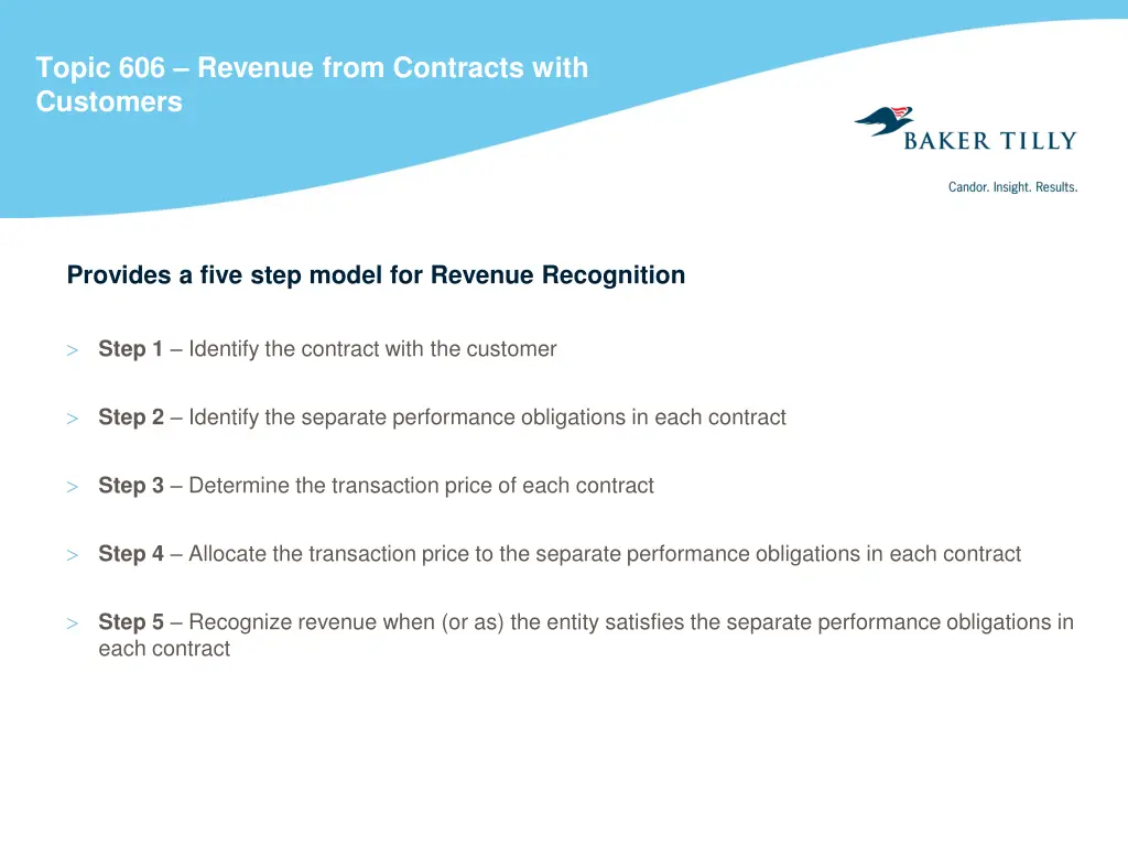 topic 606 revenue from contracts with customers