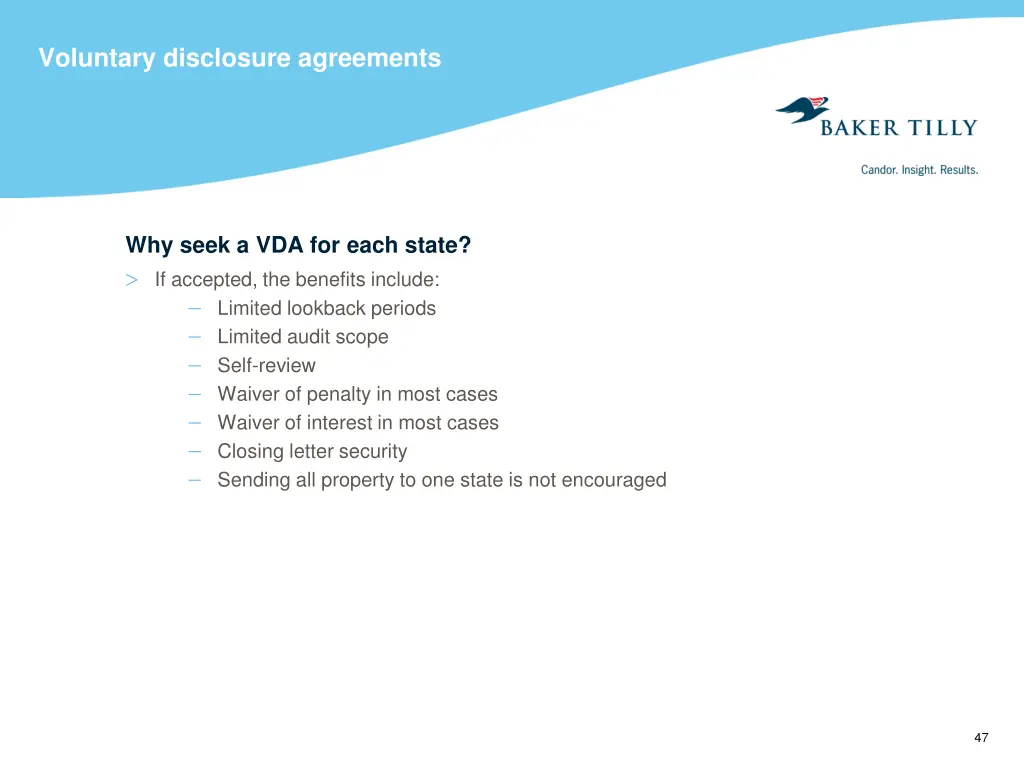 voluntary disclosure agreements 1